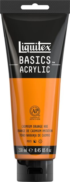BASICS ACRYLIC 250ML CADMIUM ORANGE