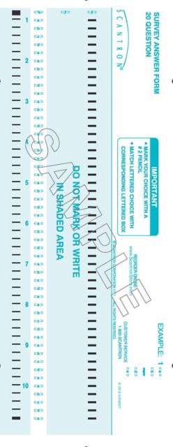 SCANTRON 20QUES SURVEY ANS 5CH