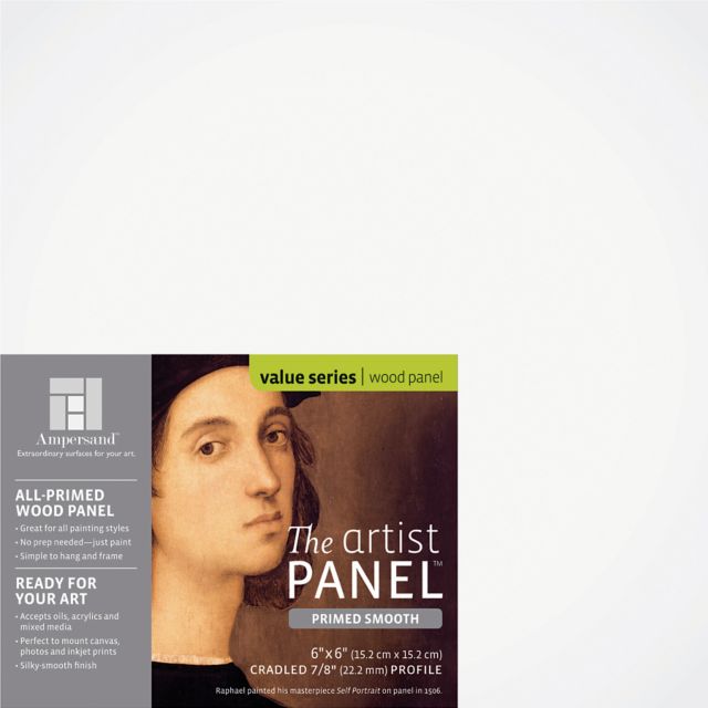 ARTIST PANEL PRIMED SMOOTH 7/8 INCH CRADLE 6x6