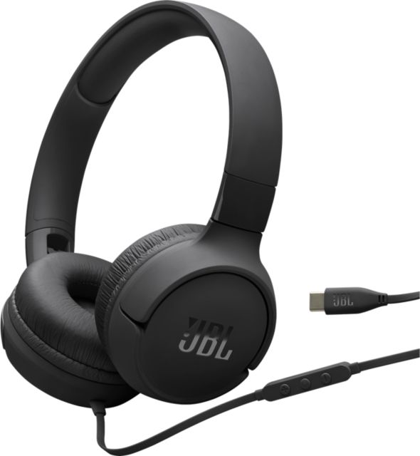 JBL Tune 520C USB-C Wired Earbuds, Black - ONLINE ONLY