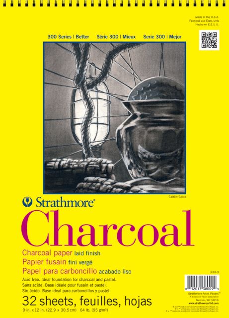 CHARCOAL 300 9X12 SPIRAL BOUND 32 SHEETS