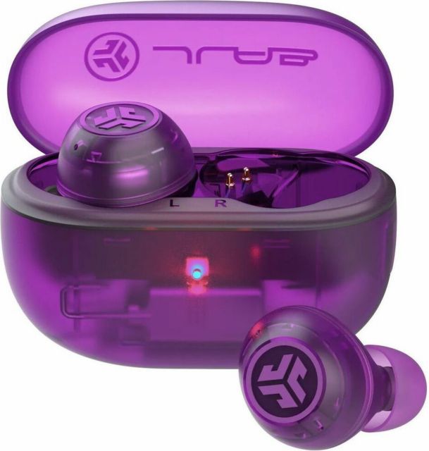 JLAB GO POP ANC TRUE WIRELESS EARBUDS in TRANSPARENT PURPLE  - ONLINE ONLY