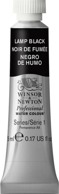 Professional Watercolor 5mL Lamp Black
