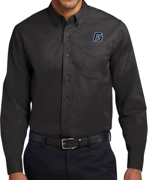 George Fox Twill Button Down Long Sleeve G - ONLINE ONLY