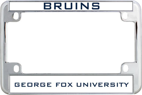 George Fox Metal Motorcycle License Plate Frame in Bruins - ONLINE ONLY