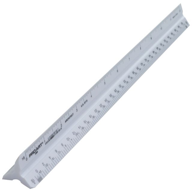 Pro Art White 12-Inch Architect Tri Scale