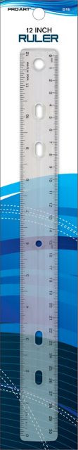 Pro Art 12-inch Transparent Plastic Ruler