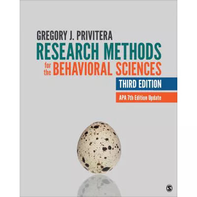 Research Methods for the Behavioral Sciences