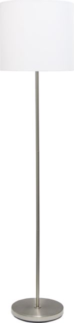 NICKEL FLOOR LAMP WHT LED